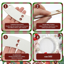 10-Pack 14-Inch Wooden Wreath Forms for DIY Crafts, Seasonal Decor & Floral Arrangements