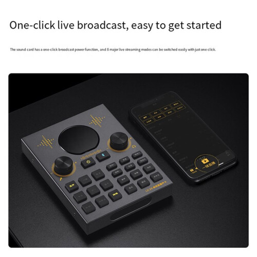 Mixer Audio per Streaming Live, Adatto A Telefoni Cellulari, Computer e Microfoni, con Dispositivo di Modifica Della Voce 1