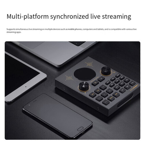 Mixer Audio per Streaming Live, Adatto A Telefoni Cellulari, Computer e Microfoni, con Dispositivo di Modifica Della Voce 2