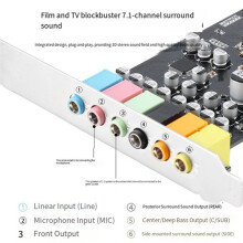 Tarjeta de Sonido PCIE 7.1, Panel Estéreo, Adaptador de Audio PCI-Express X1 para PC, Convertidor de Volumen y Sonido para Computadora de Escritorio.