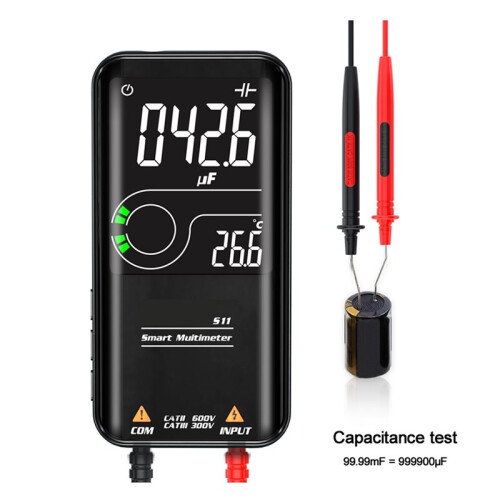 Handheld Digital Multimeter  9999 EMF Voltmeter  AC Voltage Capacitor Ohmic Diode Live Multifunction Tester 2