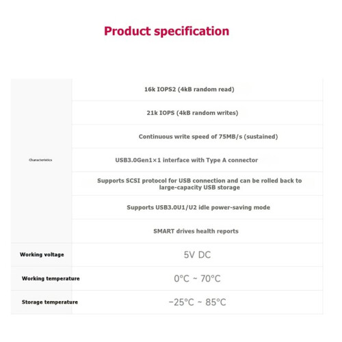 For Raspberry Pi USB 3.0 128GB Flash Drive High-Speed USB 3.0/2.0 Compatible Memory Stick Optimized Storage