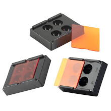 Dental Shade Matching Light Box with Lightblocking Protection and 4 Hole Composite Mixing Tray