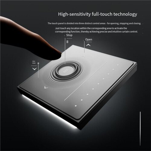 Tuya Zigbee  Curtain  Anti-Glare Touch Panel Flowing Backlight Touch Curtain Panel EU A