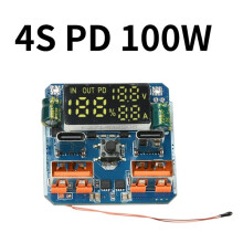LED Digital Display 4S PD 100W Lithium Battery Charge Discharge Board with Dual Type-C