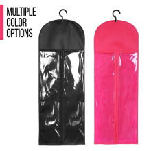 3 Piezas Colgador de Peluca Extra Largo y Bolsas de Almacenamiento, Soporte para Extensiones de Cabello una Prueba de Polvo e Impermeable, Diseñado