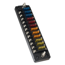 2X with Double Fuses 12 Ways Blade Fuse Block 32V 75A for Auto Car Marine Trike Fuse Box Holder Flame Retardant