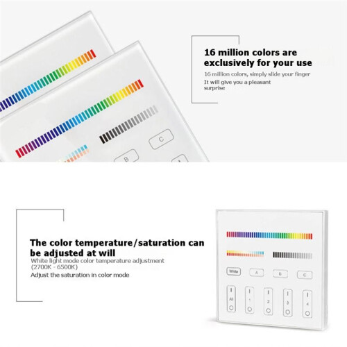 DP3S Three-in-1 Touch Dimming Panel RGB/RGBW/RGB+CCT Output Mode DC12V 24V Dimmer 2
