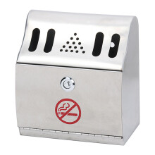 Outdoor Cigarette Butt Receptacle Stainless Steel Wall Mounted Ashtray with Odor Control