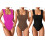 Elegant Swimwears Unique Design Polyester Texture-dark brown L 2