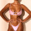 Two Piece Swimsuit Set With Adjustable Straps and-Pink L 6