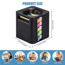 2X 5-in-1 Sticky Note Holder Multifunction Sticky Note Dispenser with Sticky Notes, Sticky Rolls B