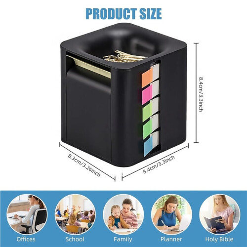 2X 5-in-1  Sticky Note Holder Multifunction Sticky Note Dispenser with   Sticky Notes, Sticky Rolls B