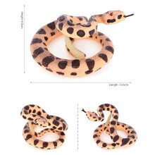SimulacióN Serpiente Serpiente de Cola Corta VíBora Serpiente de Cascabel Boa Constrictor Reptil Modelo Espeluznante Broma Juguete de Serpiente de