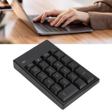 Wireless Numeric Keypad 22 Keys 2.4GHz USB Portable Black for Laptop