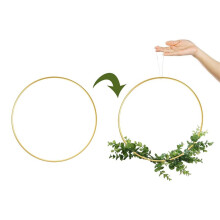 24 Pcs 6 Sizes Gold Dream Catcher Metal Rings Floral Hoops Wreath Macrame Creations Ring for DIY Crafts