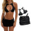 Bathing Suit Set for Women Three Piece Flexible Quick Dry-M 4