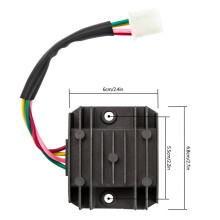 4X Universal 4 Wire Full Wave Black Motorcycle Regulator Rectifier 12V Bike Quad