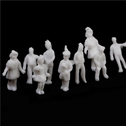 Model People Figures Scale 1:200 Pack of Approx.800pcs White Assorted Style