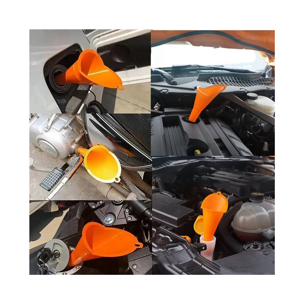 20 Pcs Automotive Funnels Set, Plastic Long Neck Oil Funnels, Snap Funnel,Right Angle Funnelswide Mouth Fuel Funnels 6032593413398