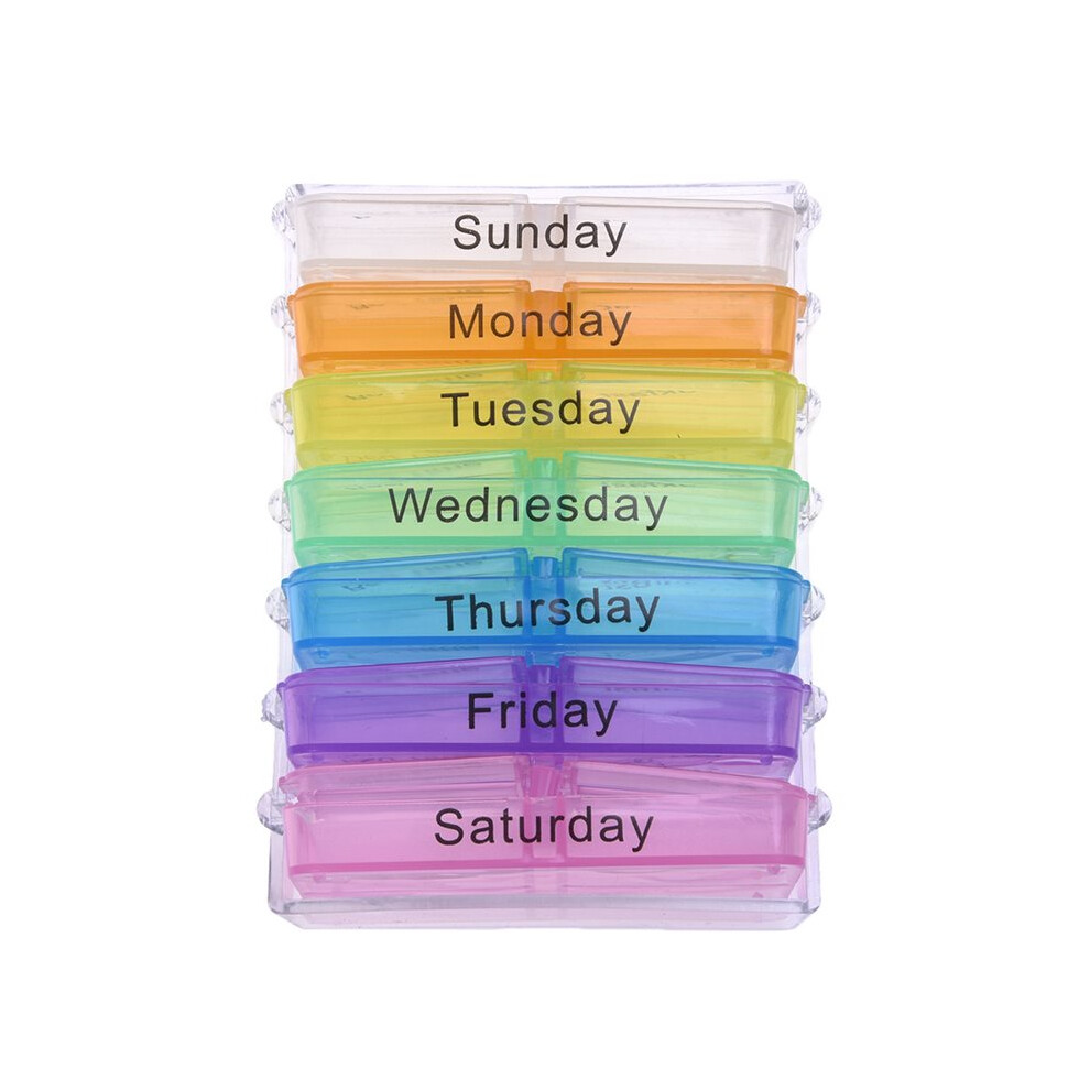 4X Medicine Weekly Storage Pill 7 Day Tablet Sorter Box Container Case Organizer 6032712846892