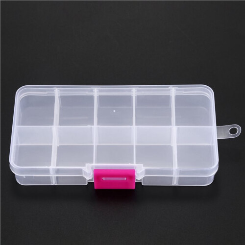 30pcs 10 Grid Electronic Component Parts Kits Plastic Storage Box Case