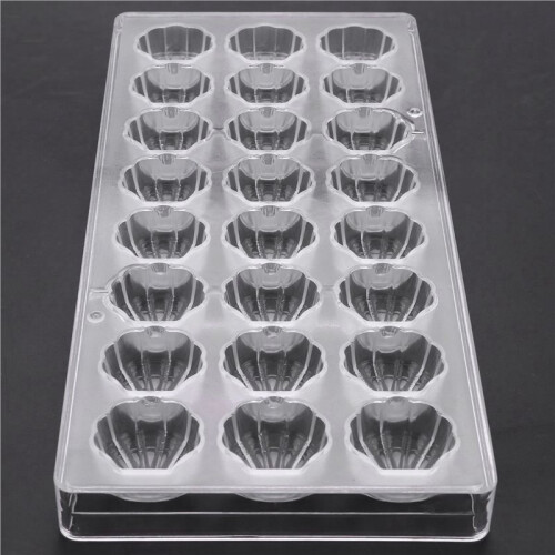 6X Shell Shape Hard Chocolate Mold 3D Sea Shell Polycarbonate Clear Ice Jelly Candy Mould