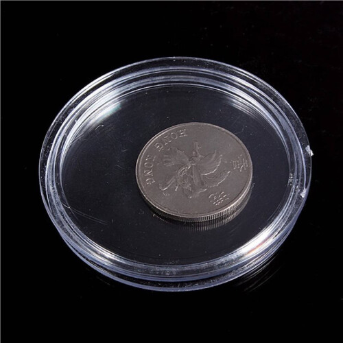 100 Pcs Small Round Transparent Plastic Coin Capsules Box 26mm 2
