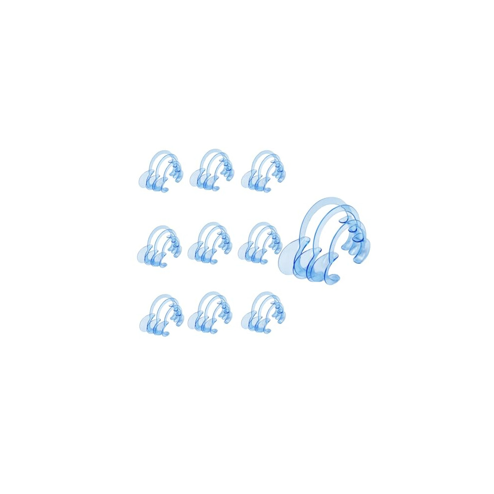 Blue Dental Cheek Retractor 30 Pack Cshape Mouth Opener For Teeth Whitening, Games, Multisize Fit