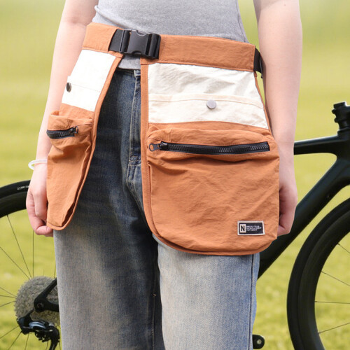 Practical Waterproof Waist Bag with Plenty-caramel color 2