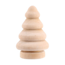 60 Leere DIY-Weihnachtsbaum-Figuren Aus Holz, Tortenaufsätze für Partys