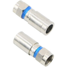Compression RG6 F Connector Coax Coaxial Adapter Plug for Satellite & Cable TV (200 Pack)