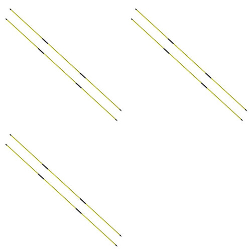 Alignment Sticks Training Aid 6 Pack,3-Section 48 Inch  Swing Trainers Foldable Practice Rods Aiming Sticks