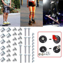 20X Inline Skate Axle Spacer Screw,Skate Wheel Bearing Spacer,Roller Skate with Axle&Axles Screws&Wrench,B
