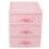 6X Plastic Drawer Designed 3 Compartment Jewelry Storage Box 4