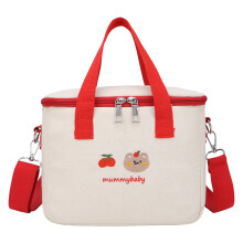 Diaper Tote Bag Large Capacity Travel Bag With Insulated Compartment Adjustable Baby Organizer For Girls And Boys Red