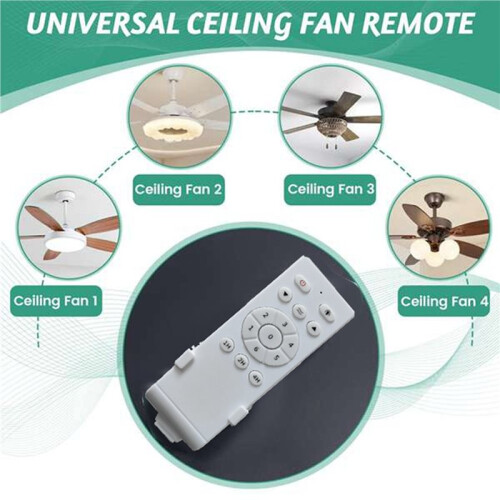 2X Universal Ceiling Fan Remote Control Kit Low Voltage 50w  Fan Light Driver Controller 6-Speed & Timing Remote 1