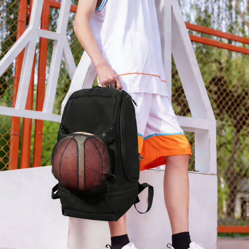 Spacious Basketball Sports Bag With Multiple Sections And 1