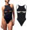 Damen-Push-Up-Bademode mit Neckholder-Tankini, weicher-L 4