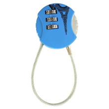 Himmelblauer 3-stelliger Zinklegierung-Kombinationsschloss für Reisetrolleys, 92x38x9mm