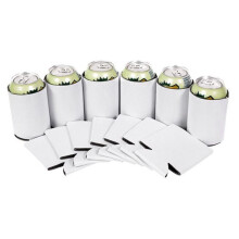 200PCS Neoprene Beer Can Cooler Drink Cup Bottle Sleeve Insulator Wrap Cover New White