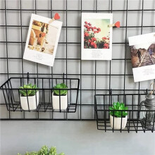 9 Pcs Wire Baskets,Wall Grid Panel Hanging Wire Basket,Wall Storage and Display Basket for Cabinet & Pantry Organization