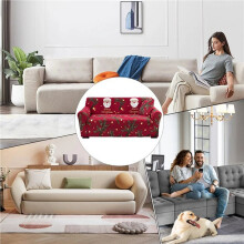 2X Couchbezug, Weihnachtssofabezug, Möbelschutz, Heimdekoration für Partys im Freien, Wohnung, Schlafzimmer, Schlafsaal, Arbeitsplatz