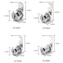 Zinc Alloy Cabinet Cam Lock 16mm for Mailbox & Drawer Security