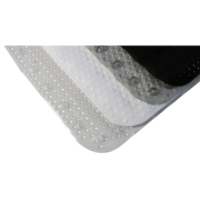 EuroShowers Square Safety Suction Bath Mat - 530mm x 530mm Grey Clear