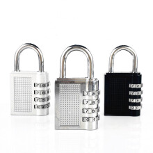 Combination Padlock 4 Dial Zinc Alloy Keyless Lock for Luggage & Gym 873810mm
