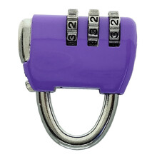 Heavy Duty 3-stellige Zinklegierung-Kombinationsschloss für Koffer Lila (42x36x12mm)