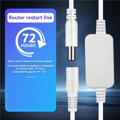 3X 72 Hour Auto Reboot Router Routing Timer Reset Tool  Power Timing Fiber Modem Router  Power Manager White 2