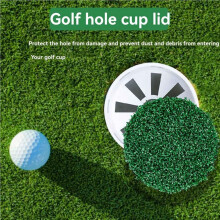 2X Tampas para Copos de Golfe, Cobertura para Copos de Golfe com Gramado Simulado, Acessórios de Treinamento, Capa para Copos de Golfe com Buraco