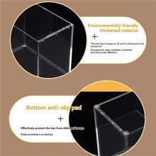 2X Acrylic Case Protector Clear Acrylic Storage with Lid Magnetic Closure Top Loading for Collectibles and Figure Card